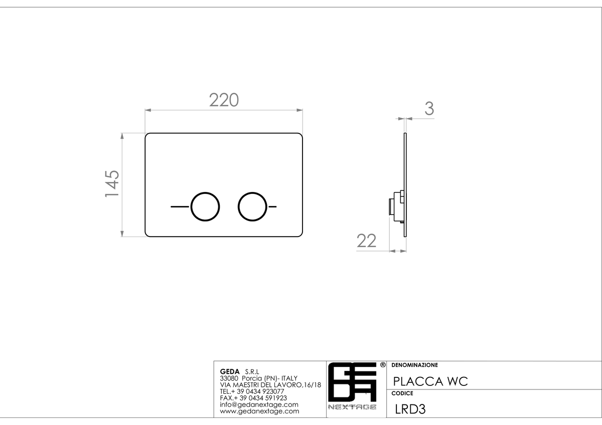 Geda LRD3 - scheda tecnica
