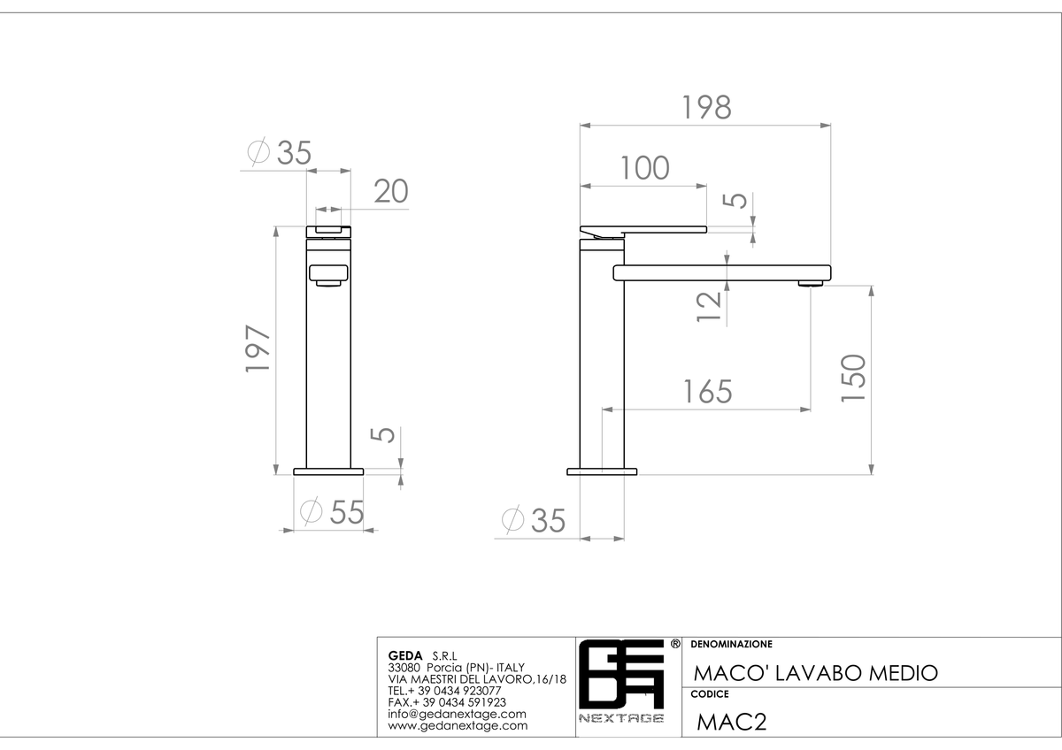 Geda MAC2 - scheda tecnica
