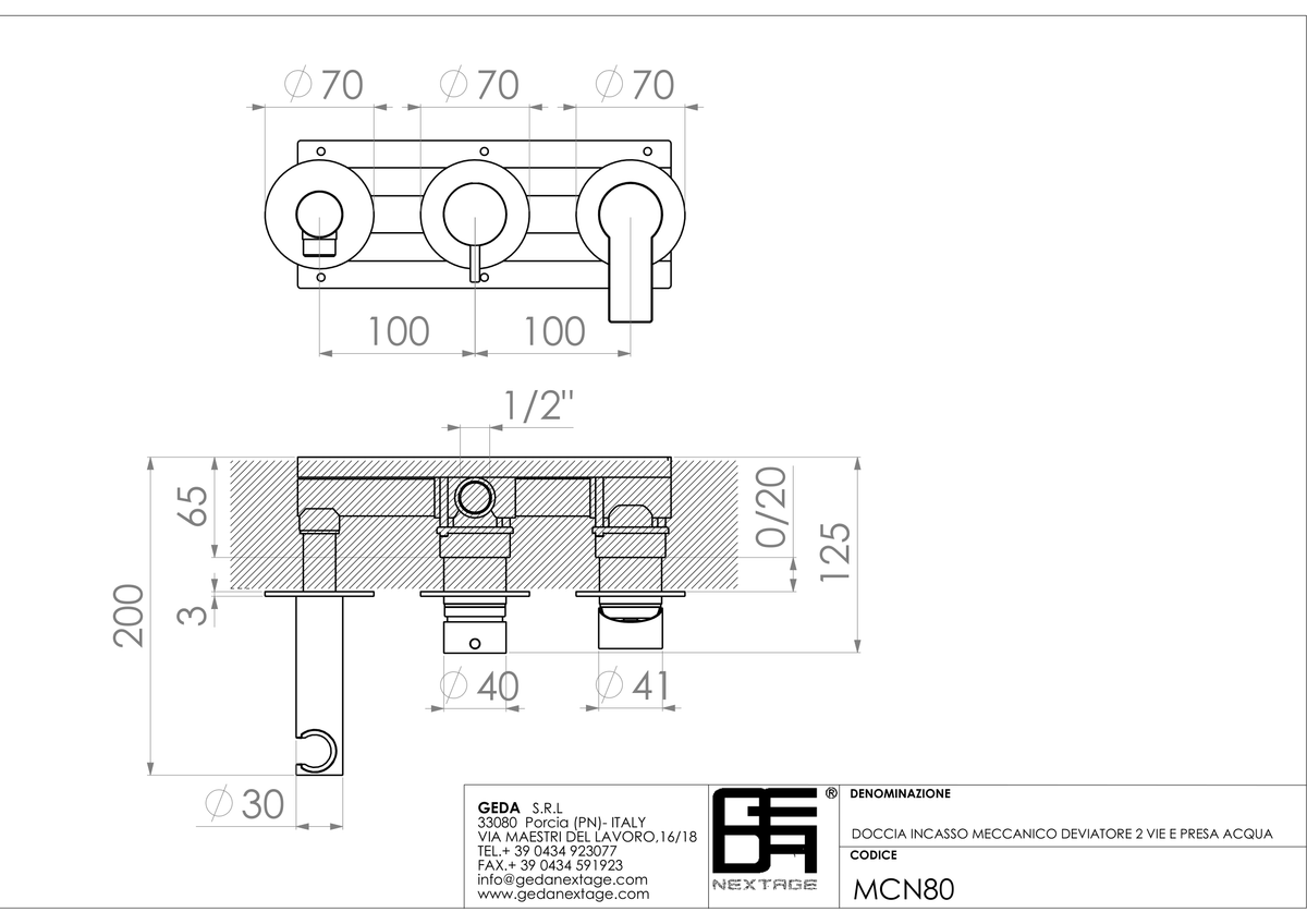 Geda MCN80 - scheda tecnica