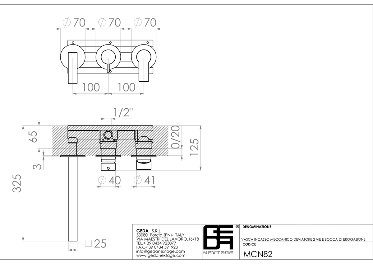 Geda MCN82 - scheda tecnica