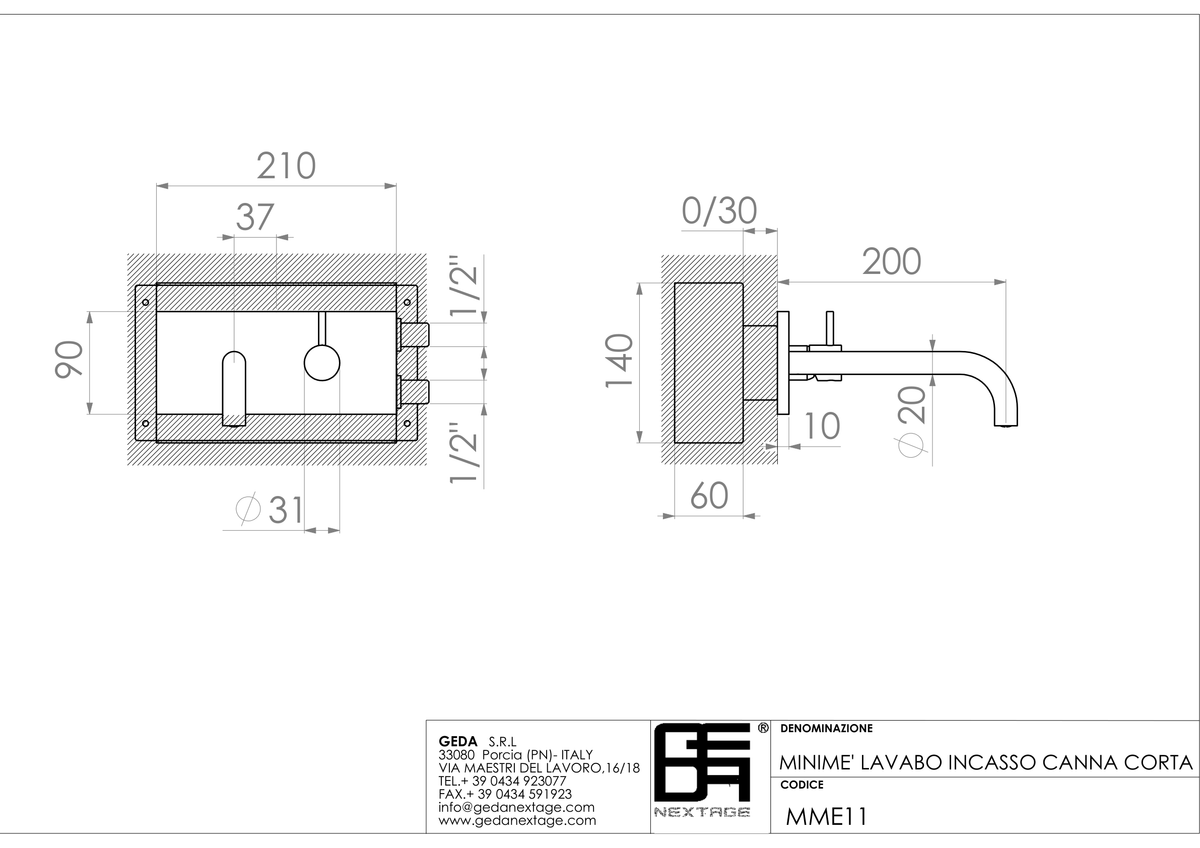 Geda MME11 - scheda tecnica