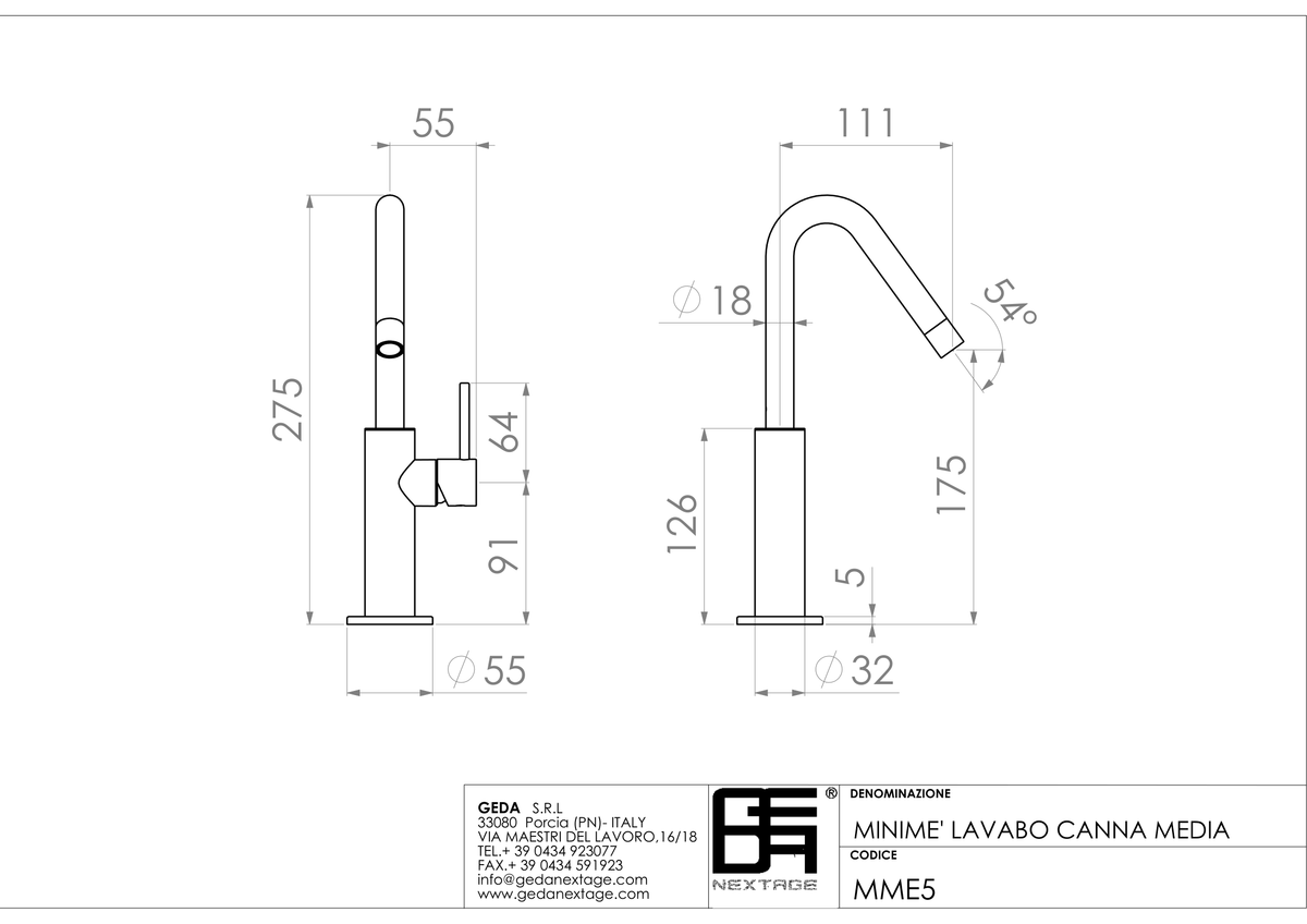 Geda MME5 - scheda tecnica