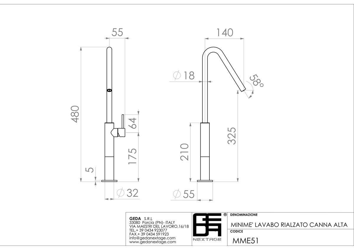 Geda MME51 - scheda tecnica