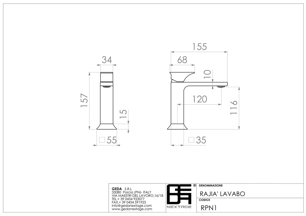 Geda RPN1 - scheda tecnica