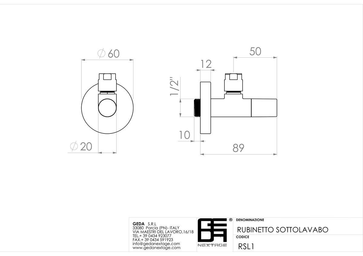 Geda RSL1 - scheda tecnica