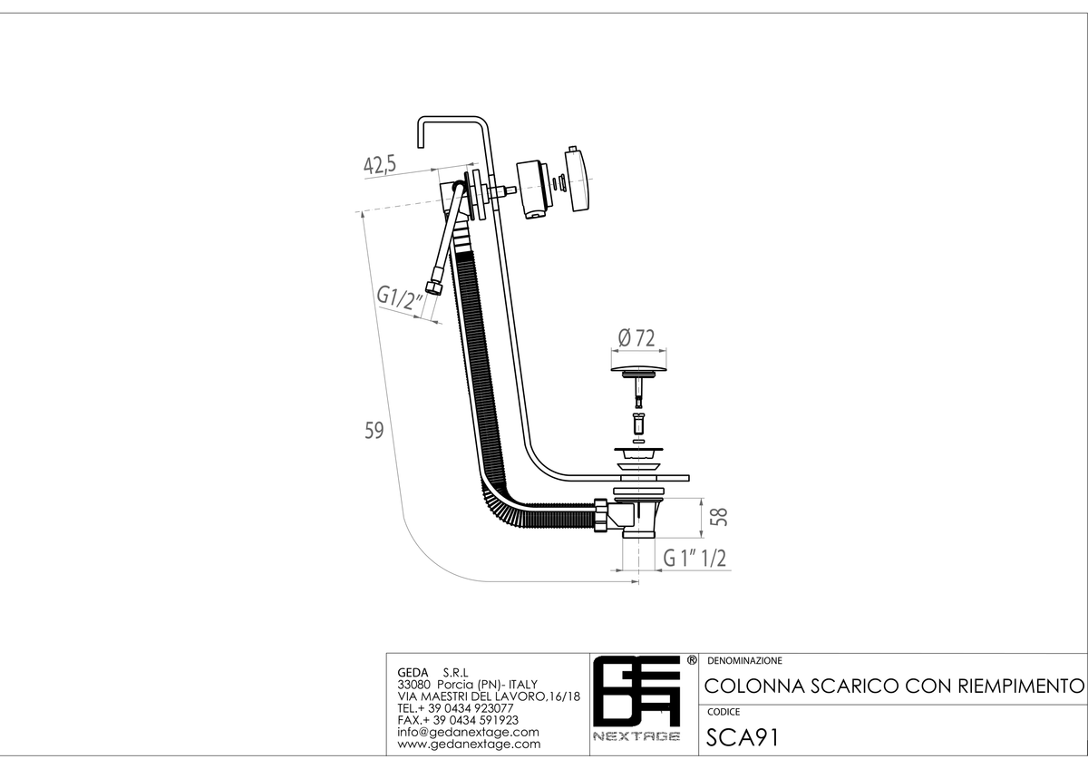 Geda SCA91 - scheda tecnica