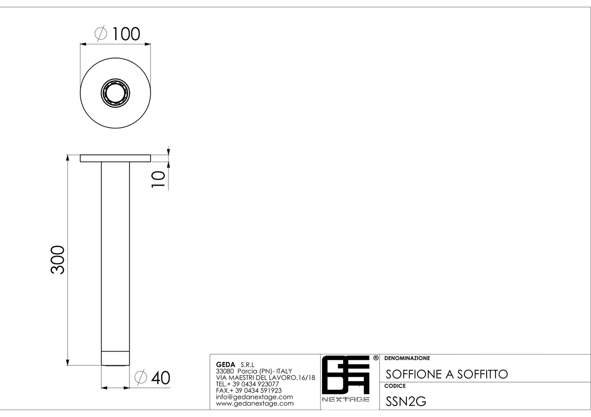 Geda SSN2G - scheda tecnica