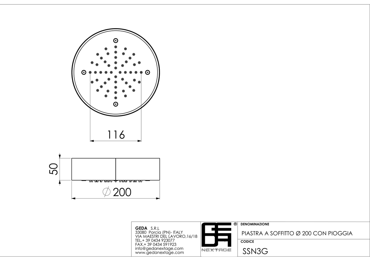 Geda SSN3G - scheda tecnica