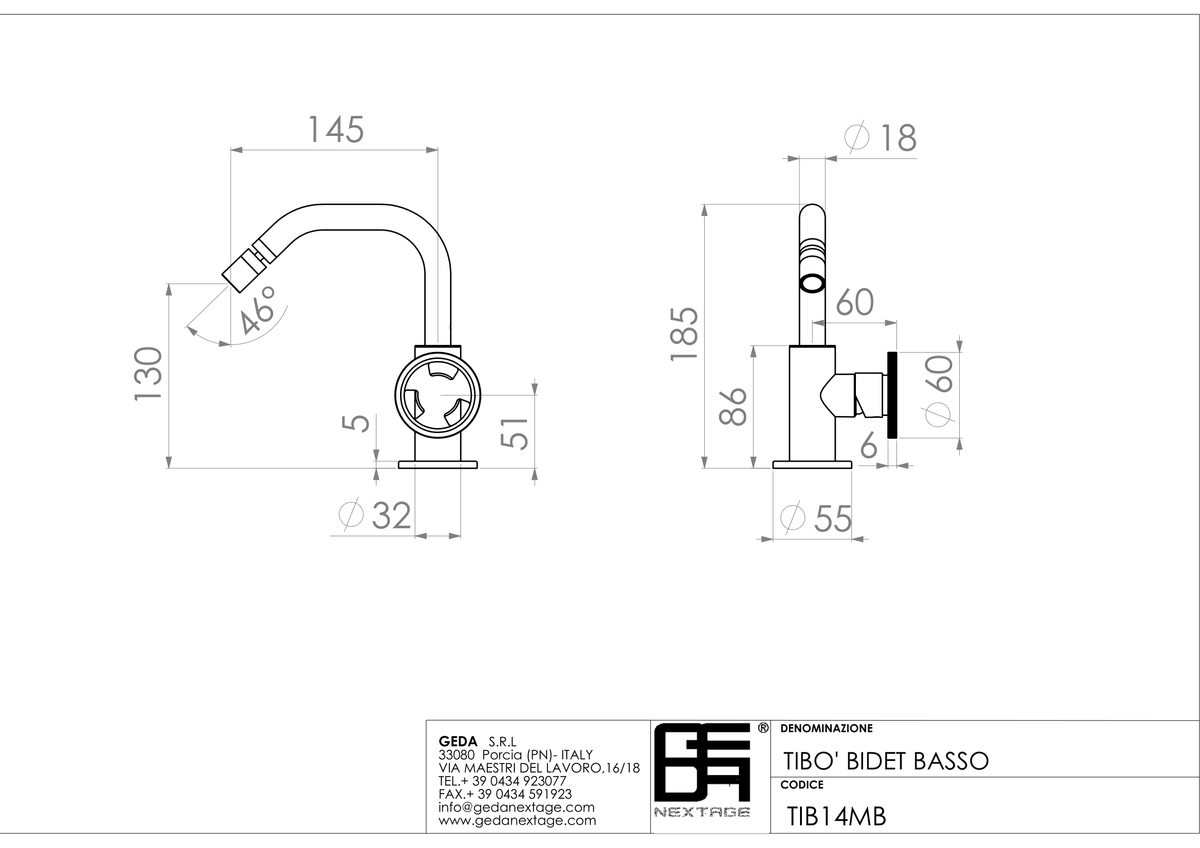 Geda TIB14MB - scheda tecnica