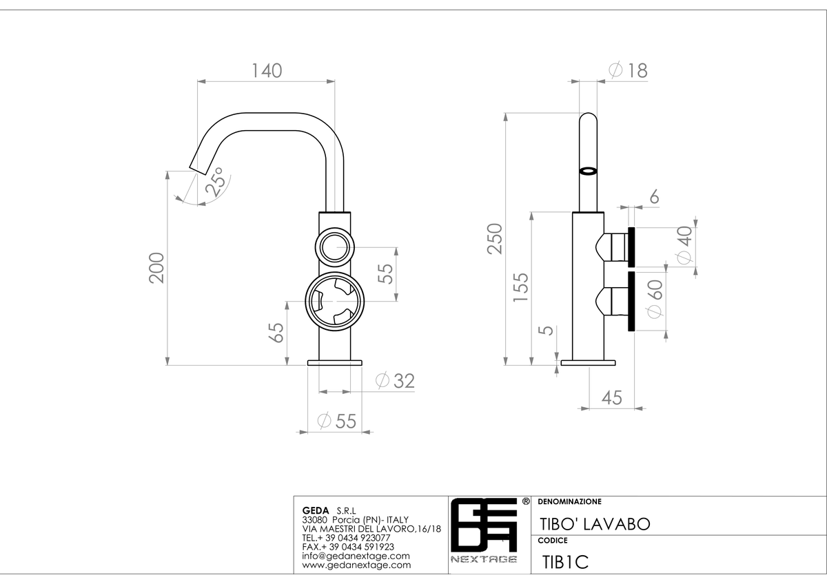Geda TIB1C - scheda tecnica