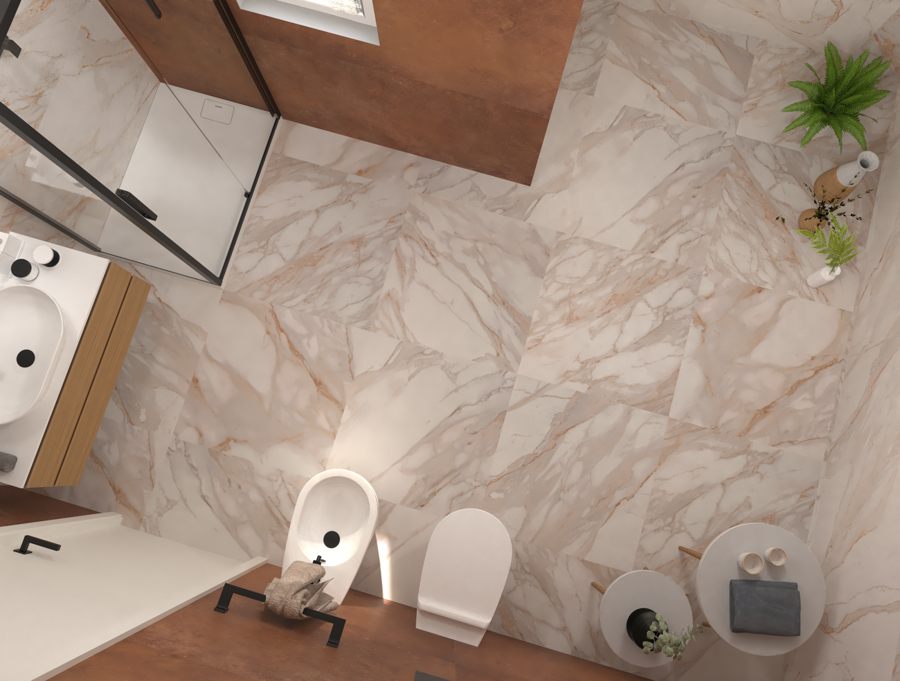 Roma Stone Calacatta Oro 120x120 Matt R9 - Gres Porcellanato di Fap Ceramiche - Prezzo solo €114! Compra ora su CEGO CERAMICHE