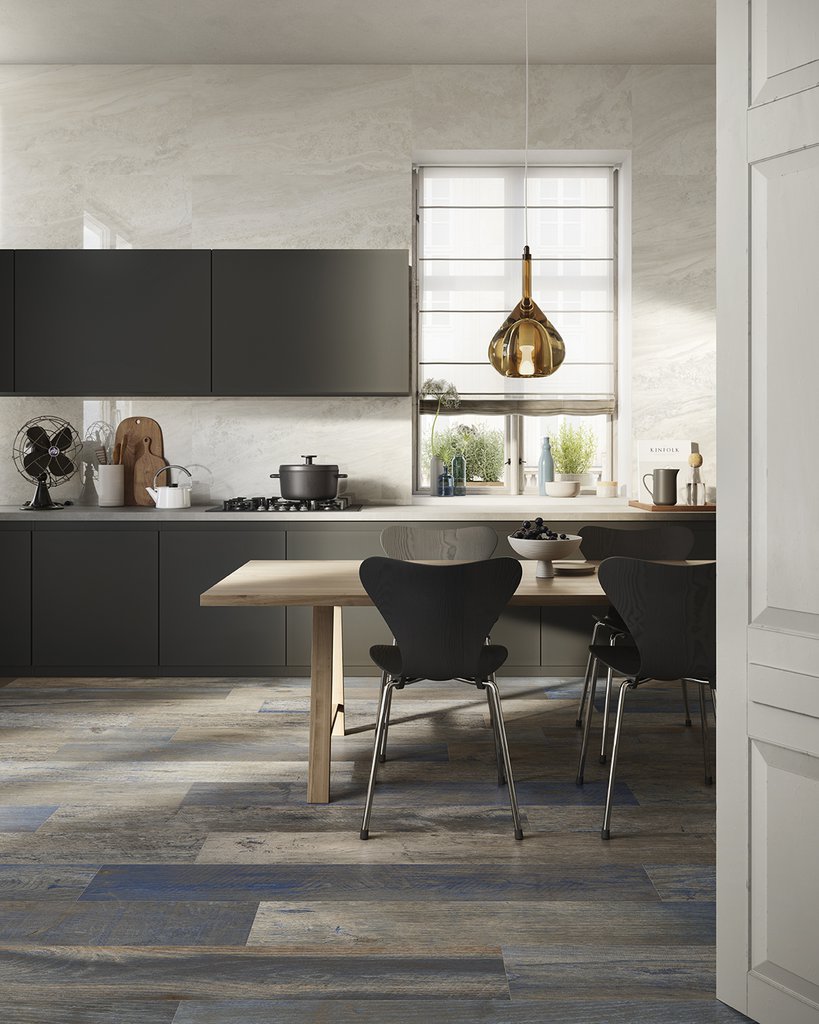 Yorkwood Navy 9,4x49 Chevron - Gres Porcellanato di Ceramica Sant'Agostino - Prezzo solo €32.50! Compra ora su CEGO CERAMICHE