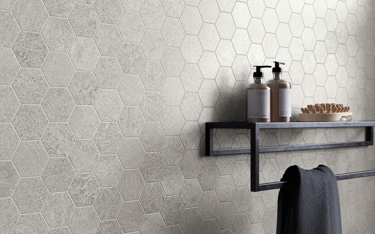 Hexagon Oxidart Silver 27x32,5 - Gres Porcellanato di Ceramica Sant'Agostino - Prezzo solo €64.75! Compra ora su CEGO CERAMICHE