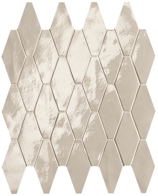 Glim Avorio Rombi Mosaico Brillante 31x35,5 - Gres Porcellanato di Fap Ceramiche - Prezzo solo €151.59! Compra ora su CEGO CERAMICHE