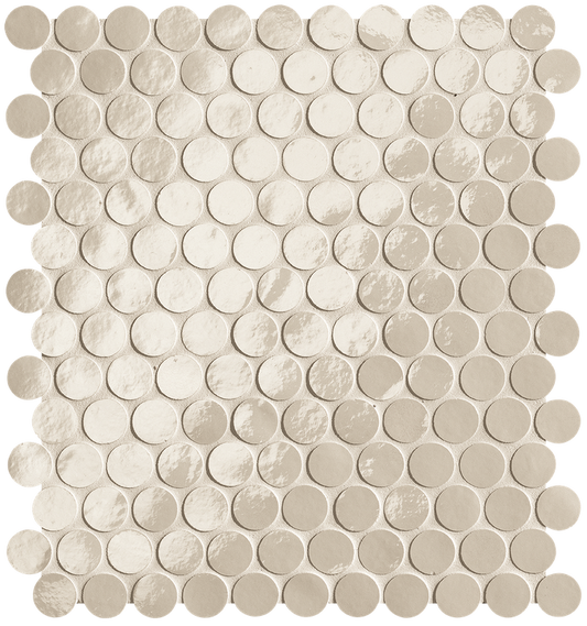 Glim Avorio Round Mosaico Brillante 29,5x32,5 - Gres Porcellanato di Fap Ceramiche - Prezzo solo €257.45! Compra ora su CEGO CERAMICHE