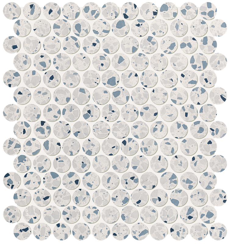 Glim Gemme Azzurro Round Mosaico Matt 29,5x32,5 - Gres Porcellanato di Fap Ceramiche - Prezzo solo €257.45! Compra ora su CEGO CERAMICHE