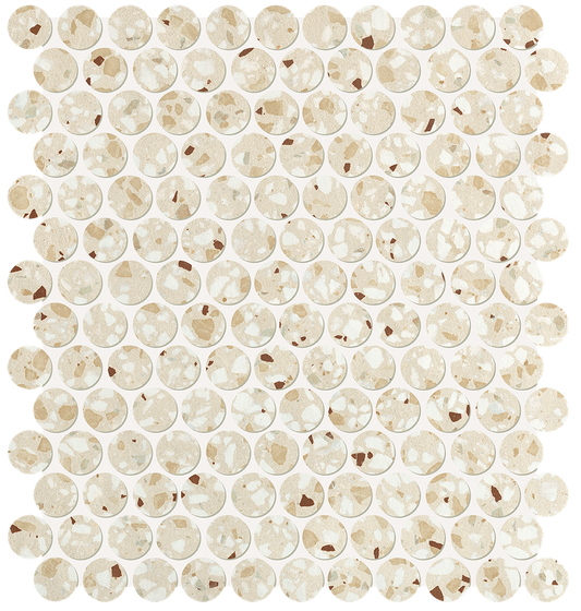 Glim Gemme Beige Round Mosaico Matt 29,5x32,5 - Gres Porcellanato di Fap Ceramiche - Prezzo solo €257.45! Compra ora su CEGO CERAMICHE