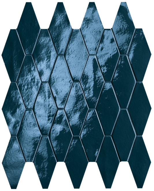 Glim Blu Navy Rombi Mosaico Brillante 31x35,5 - Gres Porcellanato di Fap Ceramiche - Prezzo solo €151.59! Compra ora su CEGO CERAMICHE
