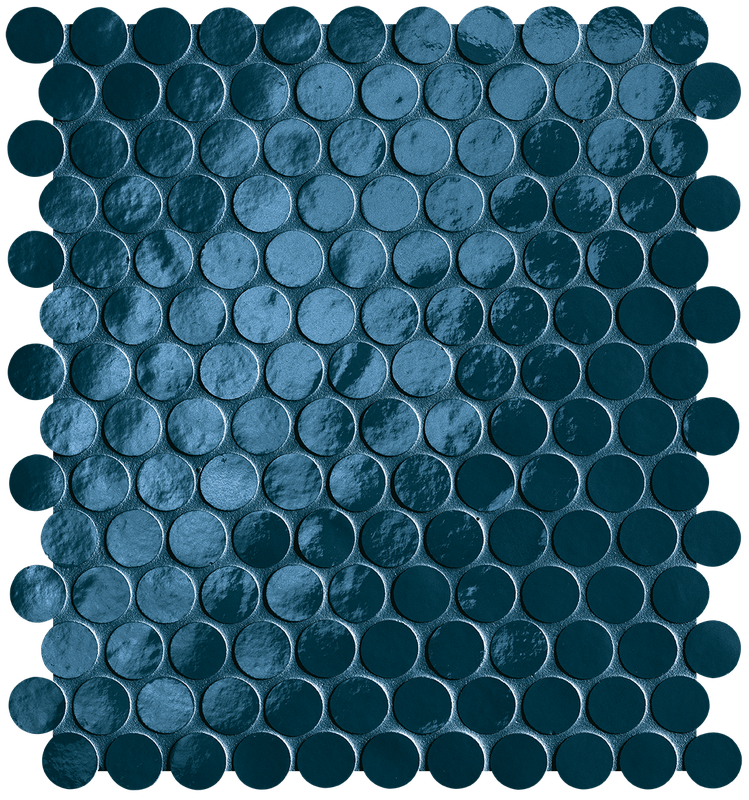 Glim Blu Navy Round Mosaico Brillante 29,5x32,5 - Gres Porcellanato di Fap Ceramiche - Prezzo solo €257.45! Compra ora su CEGO CERAMICHE