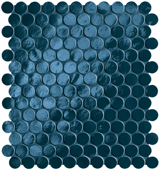 Glim Blu Navy Round Mosaico Brillante 29,5x32,5 - Gres Porcellanato di Fap Ceramiche - Prezzo solo €257.45! Compra ora su CEGO CERAMICHE