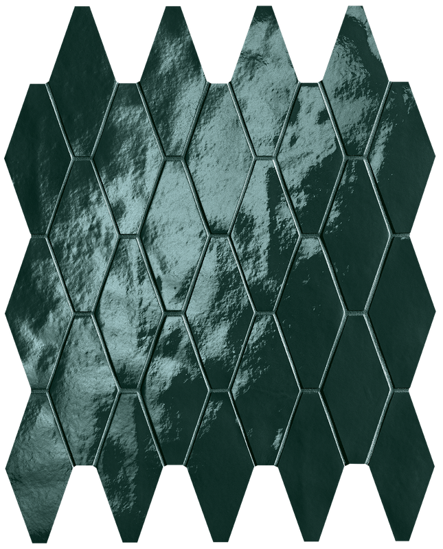Glim Petrolio Rombi Mosaico Brillante 31x35,5 - Gres Porcellanato di Fap Ceramiche - Prezzo solo €151.59! Compra ora su CEGO CERAMICHE