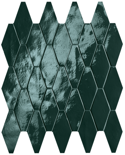 Glim Petrolio Rombi Mosaico Brillante 31x35,5 - Gres Porcellanato di Fap Ceramiche - Prezzo solo €151.59! Compra ora su CEGO CERAMICHE