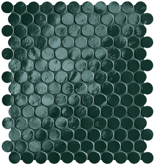Glim Petrolio Round Mosaico Brillante 29,5x32,5 - Gres Porcellanato di Fap Ceramiche - Prezzo solo €257.45! Compra ora su CEGO CERAMICHE