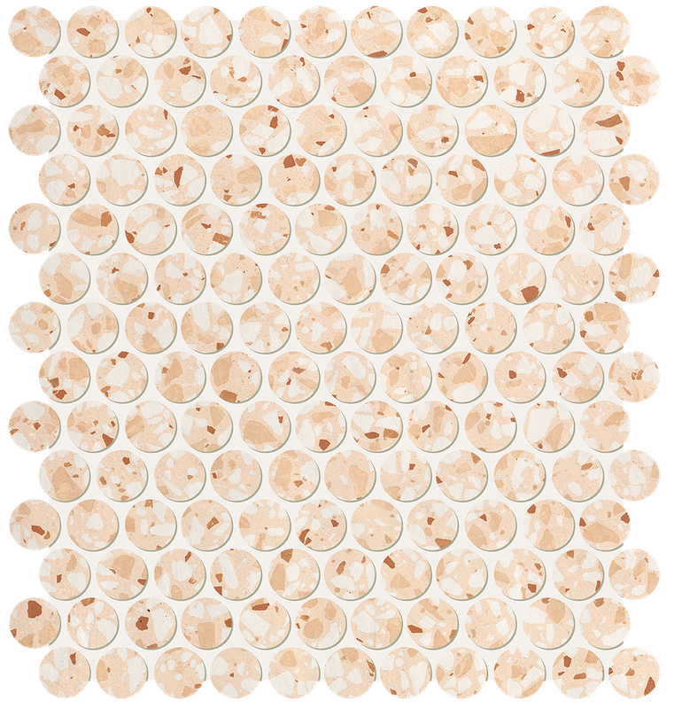 Glim Gemme Rosa Round Mosaico Matt 29,5x32,5 - Gres Porcellanato di Fap Ceramiche - Prezzo solo €257.45! Compra ora su CEGO CERAMICHE