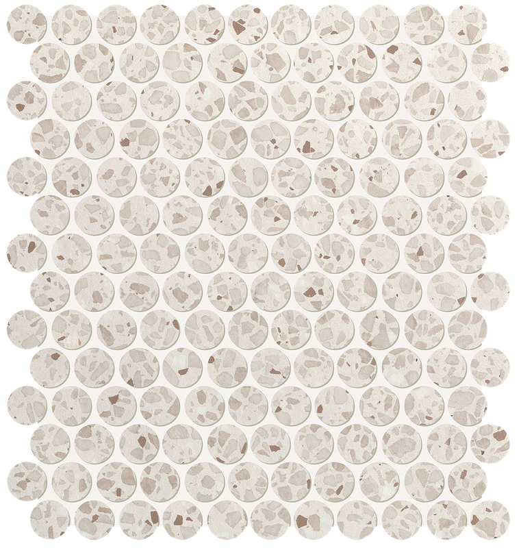 Glim Gemme Bianco Round Mosaico Matt 29,5x32,5 - Gres Porcellanato di Fap Ceramiche - Prezzo solo €257.45! Compra ora su CEGO CERAMICHE