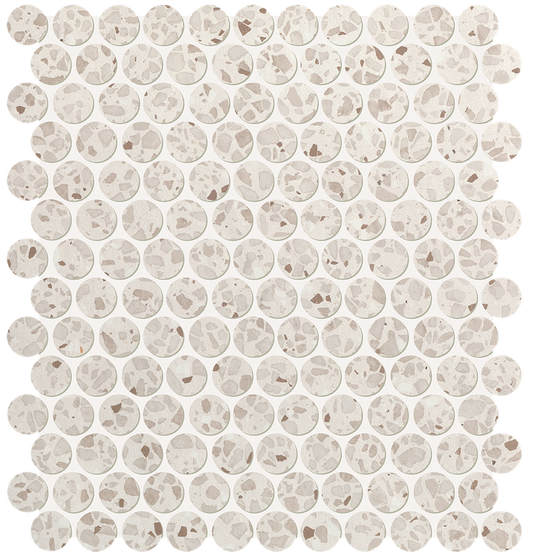 Glim Gemme Bianco Round Mosaico Matt 29,5x32,5 - Gres Porcellanato di Fap Ceramiche - Prezzo solo €257.45! Compra ora su CEGO CERAMICHE