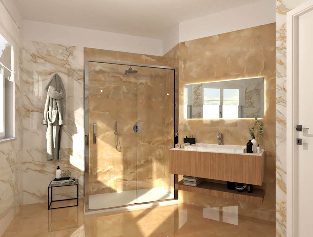 Roma Gold Onice Miele 80X80 brillante - Gres Porcellanato di Fap Ceramiche - Prezzo solo €61! Compra ora su CEGO CERAMICHE