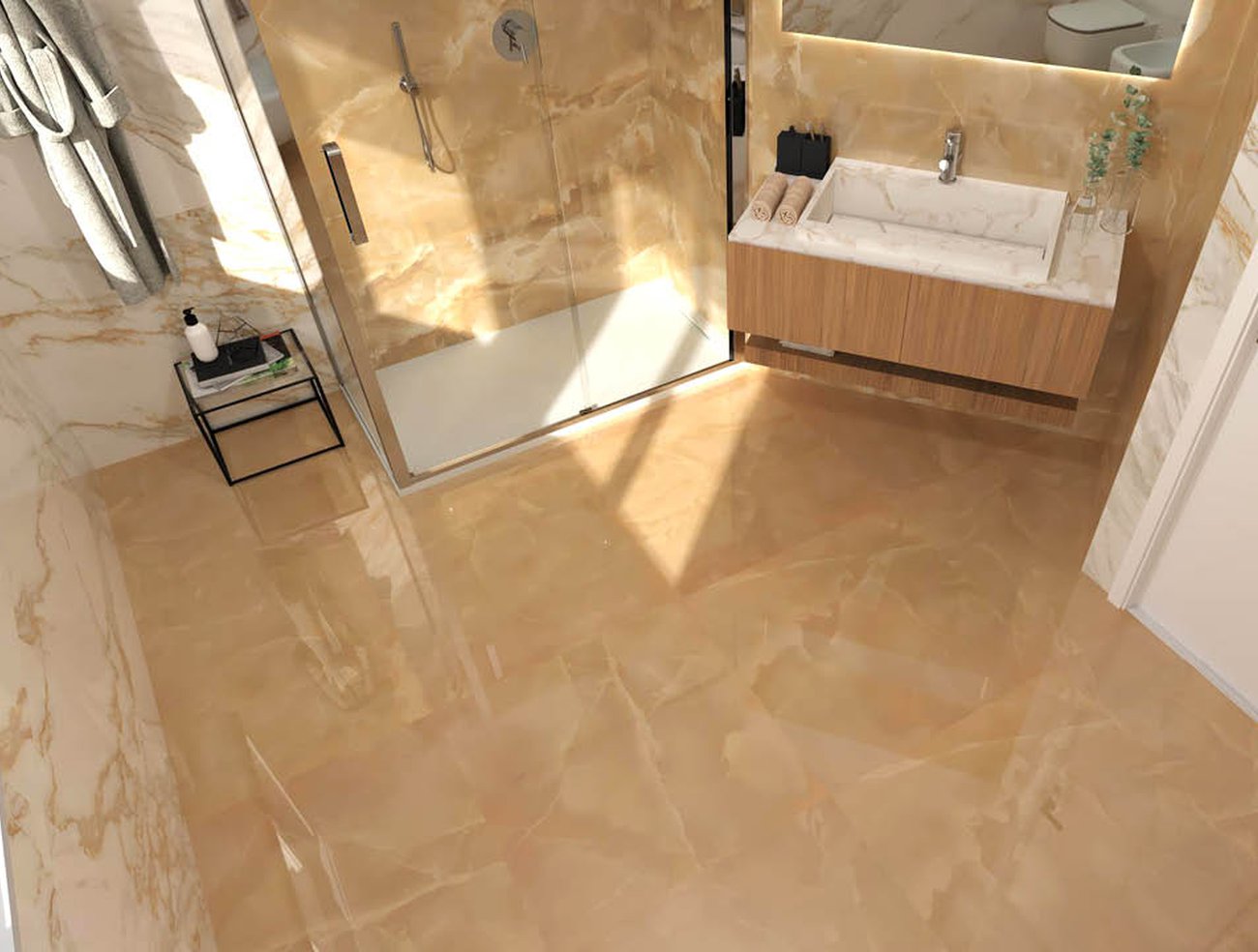 Roma Gold Onice Miele 80X80 brillante - Gres Porcellanato di Fap Ceramiche - Prezzo solo €61! Compra ora su CEGO CERAMICHE