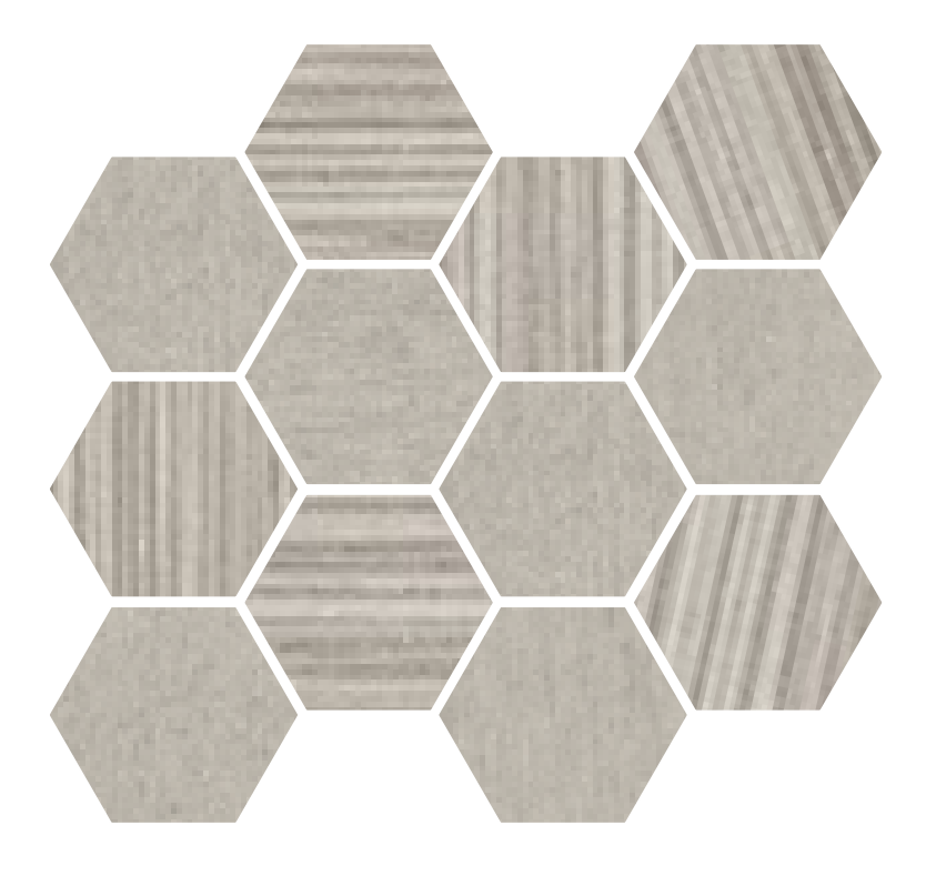 COEM Remixed Greige Mosaico Exa 23x27 Naturale
