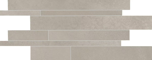 Ergon Tr3nd Grey Concrete Mosaico Listelli 30x60 Naturale R10