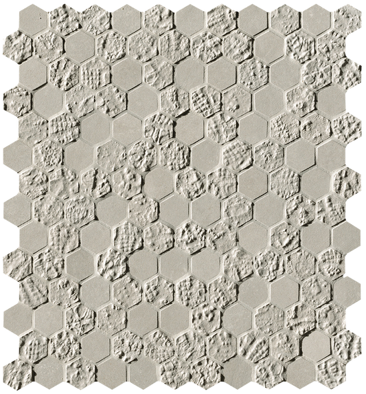 Bloom Grey Print Esagono Mosaico 29,5x32,5 - Pasta Bianca di Fap Ceramiche - Prezzo solo €267.46! Compra ora su CEGO CERAMICHE