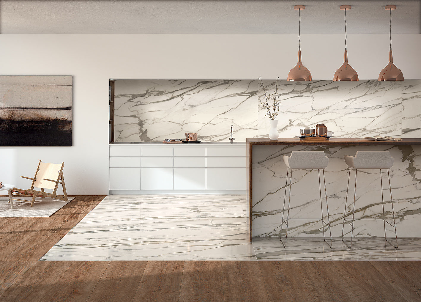 Infinito 2.0 Calacatta Gold Glossy 60x120 - Gres Porcellanato di Fondovalle - Prezzo solo €99! Compra ora su CEGO CERAMICHE