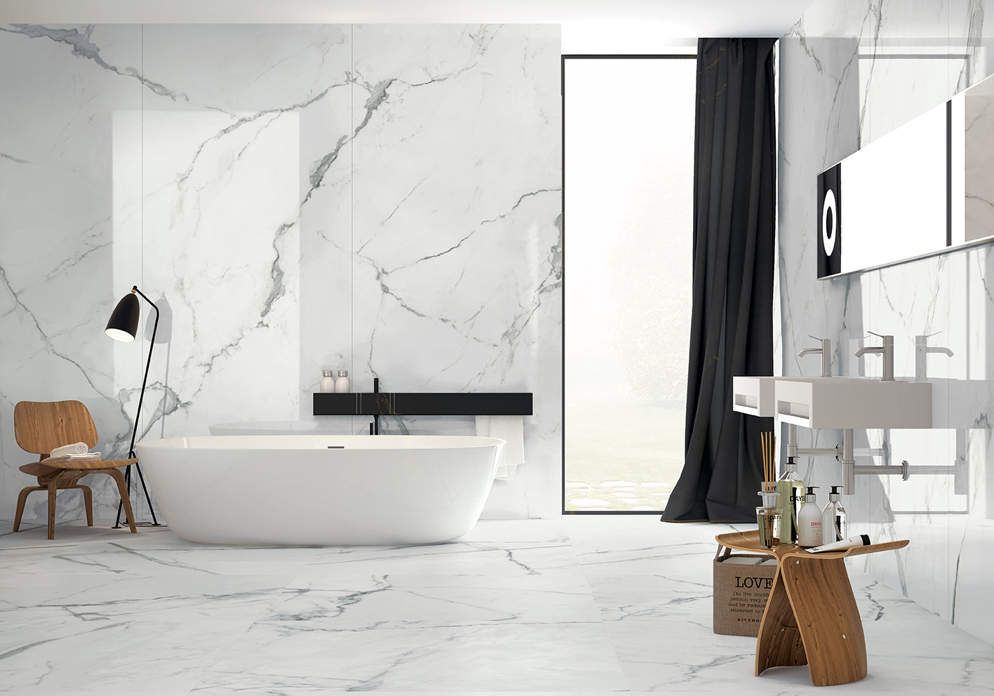 Infinito 2.0 Calacatta White Glossy 60x120 - Gres Porcellanato di Fondovalle - Prezzo solo €99! Compra ora su CEGO CERAMICHE