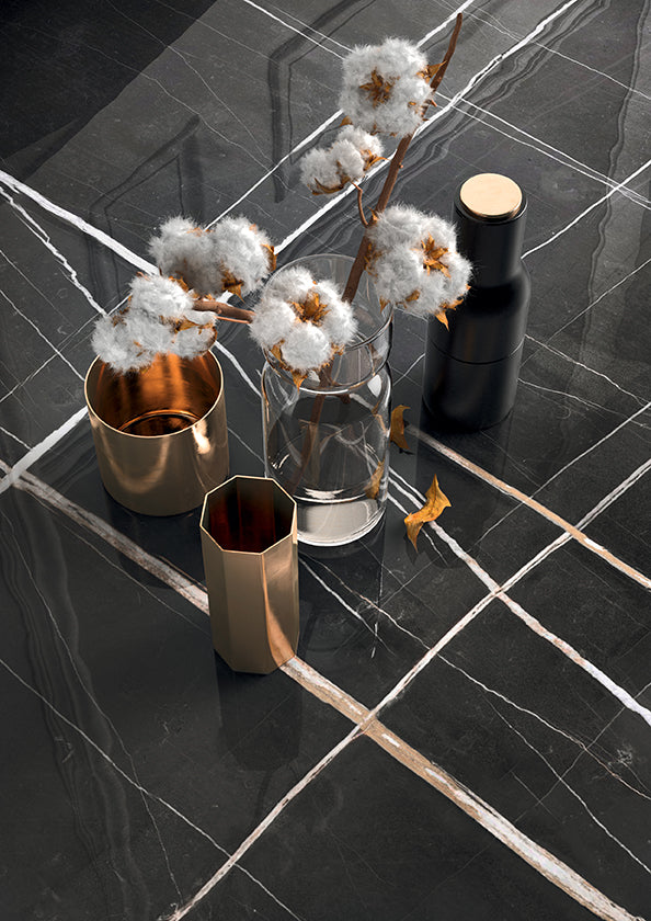 Infinito 2.0 Sahara Noir Glossy 60x120 - Gres Porcellanato di Fondovalle - Prezzo solo €99! Compra ora su CEGO CERAMICHE