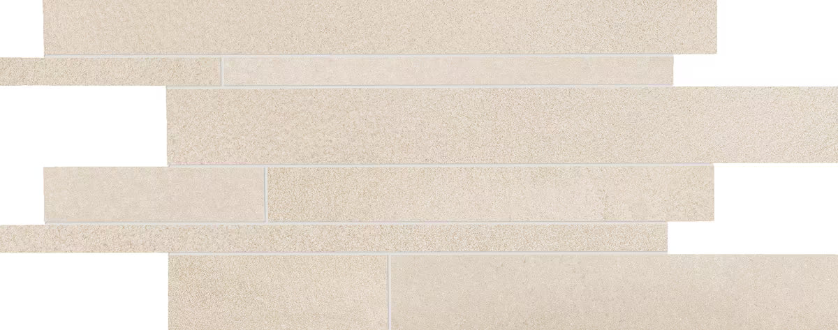 Ergon Tr3nd Ivory Concrete Mosaico Listelli 30x60 Naturale R10