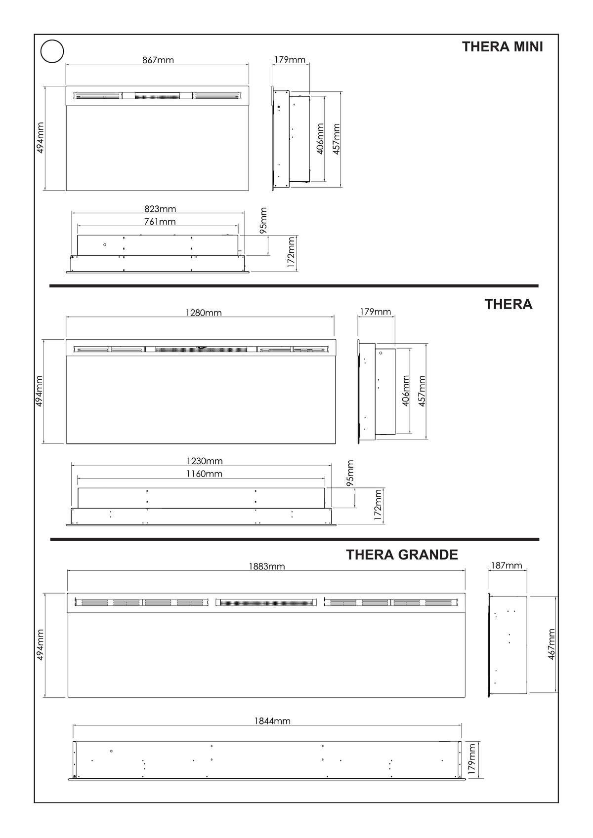 Camino elettrico a LED Thera Grande maisonFire - Scheda tecnica ufficiale maisonFire