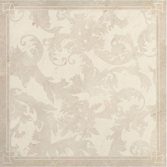 Versace Marble Decorato Cassettonato Foglia Bianco 58,5x117,5 Lux