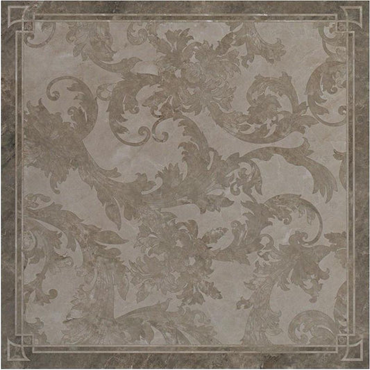 Versace Marble Decorato Cassettonato Foglia Grigio 58,5x117,5 Lux