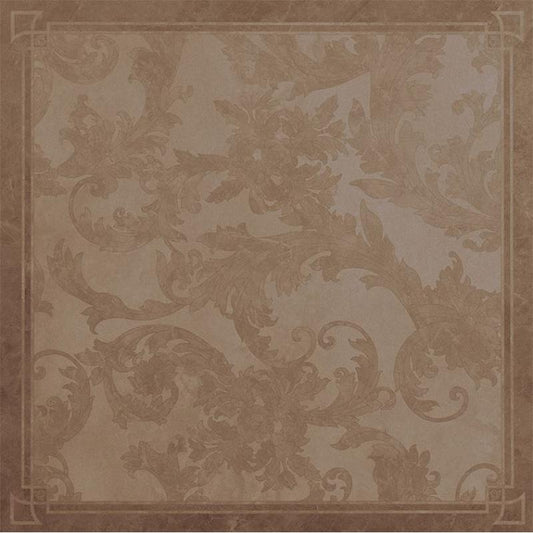 Versace Marble Decorato Cassettonato Foglia Marrone 58,5x117,5 Lux