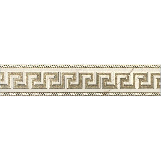 Versace Marble Fascia Greca Bianco 11,5X58,5 Lux