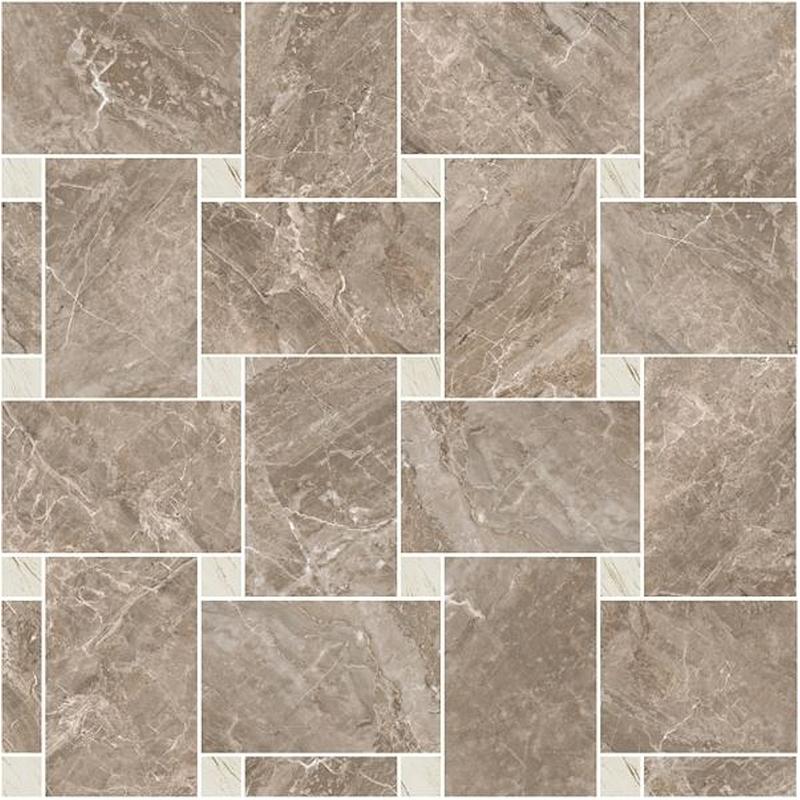 Versace Marble Mosaico Intreccio Grigio/Bianco 29,1x29,1 Lux