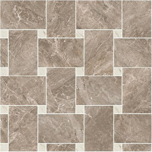Versace Marble Mosaico Intreccio Grigio/Bianco 29,1x29,1 Lux