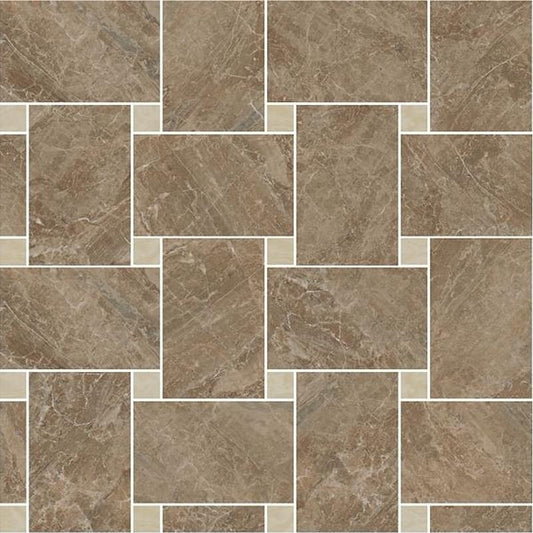 Versace Marble Mosaico Intreccio Marrone/Beige 29,1x29,1 Lux