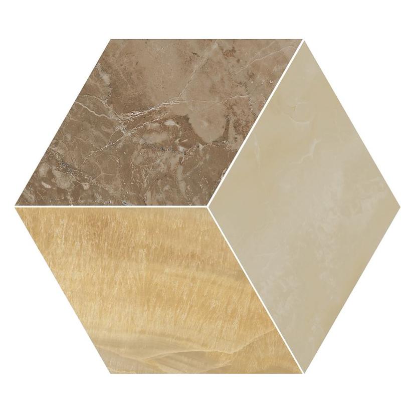 Versace Marble Mosaico T3 Marrone/Oro/Beige 39x45 Lux