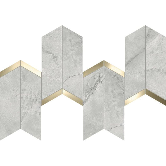 Marvel X Grey Cloud Mosaico Chevron Lappato 19,2x46,3 - Gres Porcellanato di Atlas Concorde - Prezzo solo €188.99! Compra ora su CEGO CERAMICHE