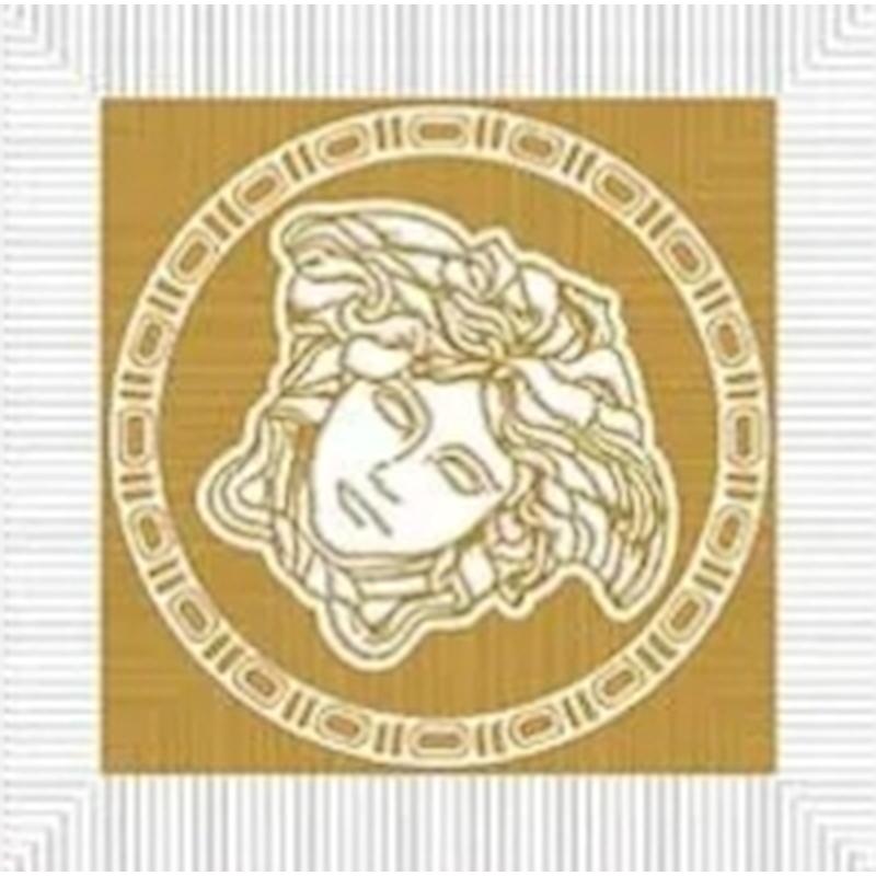 Versace Meteorite Tozzetto Medusa Bianco/Oro 2,7x2,7 Naturale
